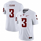 Washington State Cougars 3 Daniel Isom White College Football Jersey Dzhi,baseball caps,new era cap wholesale,wholesale hats